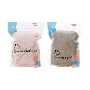 LMLTOP Hair Drying Cap Coral Fleece <b>Pink</b> Quick Dry Absorbent Head Wrap <b>Towel</b> For Home Use C0849 - Product Image 3