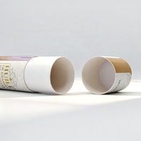 Boîte cylindrique ronde personnalisée biodégradable avec logo en feuille d'or, emballage vide pour chaussettes et vêtements, tube en carton pour emballage