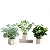 Dekorasi Bunga Vas Pot Keramik/Plastik Gaya Nordik untuk Ruang Tamu, Kantor, Meja, Bonsai, Tanaman Palsu