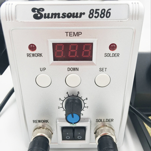 Nueva estación <span class=keywords><strong>de</strong></span> soldadura 8586 2-en-1 <span class=keywords><strong>de</strong></span> la soldadura eléctrica planchas aire caliente <span class=keywords><strong>pistola</strong></span> <span class=keywords><strong>de</strong></span> aire caliente 760W <span class=keywords><strong>SMD</strong></span> desoldadura <span class=keywords><strong>de</strong></span> soldadura Kit <span class=keywords><strong>de</strong></span> herramientas <span class=keywords><strong>de</strong></span> reparación - Product Image 6