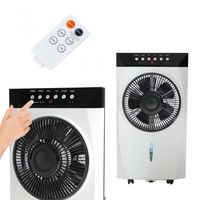 Ventilateur brumisateur d'intérieur en gros avec télécommande, en plastique, circulation de l'air à 360 degrés, efficacité énergétique A+, pour extérieur et hôtel