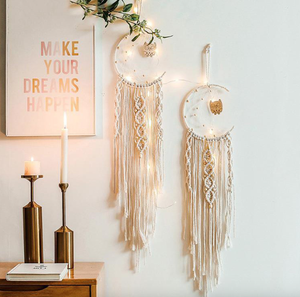 Nordic Large Dream Catcher Handmade <strong>Boho</strong> Home Decoration <strong>Wall</strong> <strong>Hanging</strong> for Kitchen &amp; Office Featuring Metal and Rope Design - Product Image 2