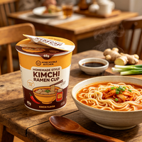 Hot Sale 200g Korean Kimchi Flavor Ramen Instant Noodles Wholesale Spicy Soup Type OEM Halal Low MOQ