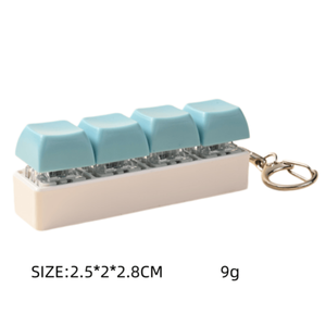 Llavero de teclado antiestrés 4 en 1 con teclas de plástico, llavero clicker, juguete para aliviar el estrés, teclas de teclado personalizadas - Product Image 2