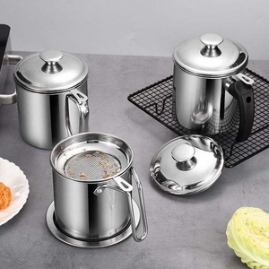 Filtro separador de aceite para freír en la cocina, recipiente de grasa para Bacon, olla de aceite de acero inoxidable con malla fina - Product Image 4