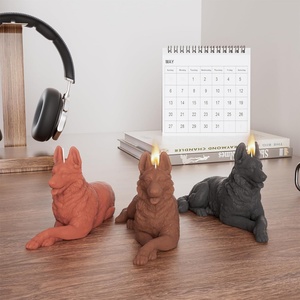 Molde de silicona 3D DIY de resina para velas con forma de animales (gato, perro) para decoración del hogar, molde para velas aromáticas al por mayor - Product Image 1