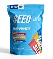 Draagbare, enkelvoudige eiwitpakjes met gemengde fruit smaken, zonder suiker, voedingssupplement voor bodybuilding en workout voeding