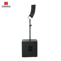 HYANKA LVP-15 Altavoces Lineales de 15 Pulgadas, 4 ohmios, Altavoz Lineal Profesional Clase D 2*300W, Sistema Lineal de 15 Pulgadas para Escenario