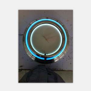 Wholesale China Factory Price 15inch Chromed Popular Design <strong>Neon</strong> Wall <strong>Clock</strong> - Product Image 5