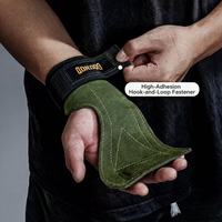 Protector de Muñeca y Palma de Cuero Vacuno Antideslizante para Deportes, Unisex, Personalizable, Correa de Soporte para Levantamiento de Pesas y Gimnasio