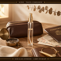 Flacon de parfum en verre fin 10ml 15ml, atomiseur vide, flacon de voyage, bouchon doré, bouchon en bois, logo personnalisé