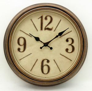 Maytime Round Antique Brass Retro <b>Clock</b> Vintage for <b>Wall</b> <b>Decoration</b> - Product Image 2