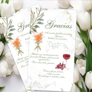 Juegos de Tarjetas de Agradecimiento Personalizadas en Español, Mensajes de Gracias y Encanto, Tarjetas para Mesas de Eventos, Tarjetas de Regalo de Papel - Product Image 3