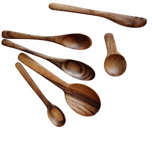 Detomate Acacia Wood Soup Spoon Jam Knife <strong>Cutlery</strong> Set-8-Piece <strong>Children's</strong> Dinnerware Modern Minimalist Design China Origin - Product Image 1
