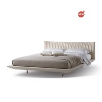 Luxuriöses Modernes Minimalistisches Muscheldesign Stoffbettgestell Kingsize Schlafzimmermöbel