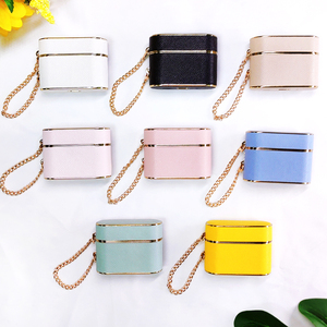 Para <span class=keywords><strong>Airpods</strong></span> 4 Pro 2, funda protectora de lujo para auriculares, cadena de moda, diseño de cubo, tipo de negocios, Funda de cuero PU para auriculares - Product Image 6