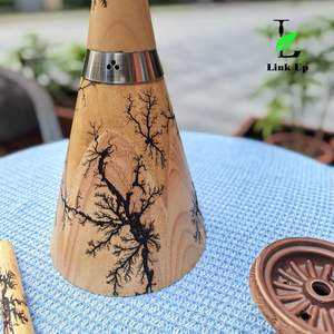 Elegante Cachimba de Madera con Diseño de Rayo, con Base de Vidrio, Luz LED, Regalo, para Fiestas, Tiendas de Cachimbas, Bares, Restaurantes, Cafeterías, para Fumar Shisha - Product Image 4
