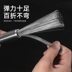 Stainless steel pot <b>brush</b>, <b>wire</b> <b>brush</b>, dishwashing tool, long-handled pot <b>brush</b>, kitchen and household cleaning non-stick pot - Product Image 5