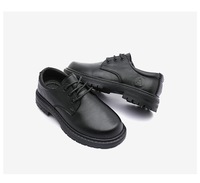 Chaussures en cuir pour garçons, tendance et très vendues, lacets, haute qualité, chaussures d'école noires pour enfants, chaussures décontractées pour enfants, personnalisables