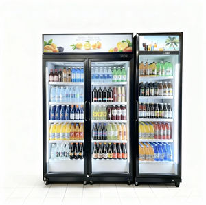 Equipo de Refrigeración Comercial de 3 Puertas, Refrigerador Vertical, <span class=keywords><strong>Vitrina</strong></span> Refrigerada, Refrigerador Usado en Supermercados, Congelador Comercial - Product Image 1