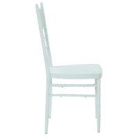 Chaises de mariage en gros : Chaises Chiavari blanches longues à dossier croisé en métal pour mariages, fournisseur chinois