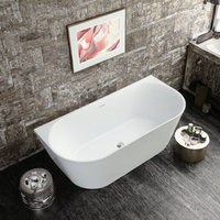 Baignoire autoportante moderne en acrylique blanc, forme ronde, fonction de trempage, écologique, pour usage hôtelier, conçue pour les salles de bain du Guangdong