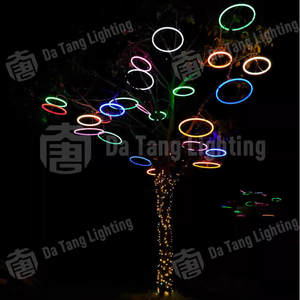 Anneau lumineux décoratif pour arbres intérieurs/extérieurs, indice de protection IP65, design minimaliste pour projets paysagers publics - Product Image 6