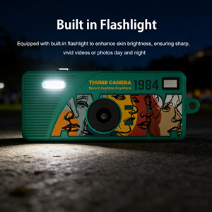 Jouet amusant pour enfants, mini caméra vidéo numérique rétro CCD CMOS avec écran de 0,96 pouce, lampe torche et filtres photo - Product Image 4