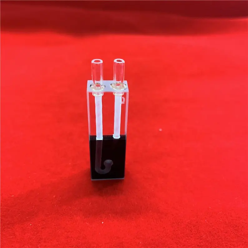 5mm path length self masking continuous flow through cell ES quartz glass cuvette 45*12.5*7.5mm