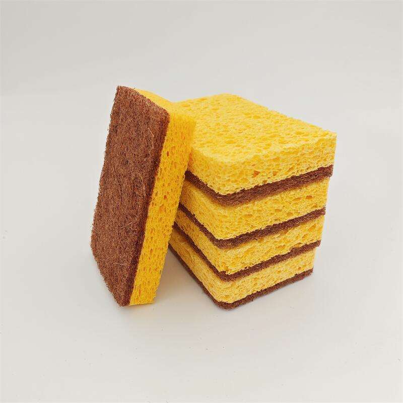 Coconut palm sisal + beige wood pulp cotton (without holes)