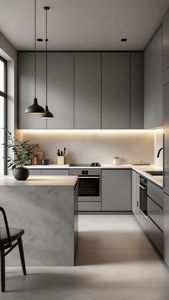 Juego <span class=keywords><strong>de</strong></span> Muebles <span class=keywords><strong>de</strong></span> Cocina Modulares Modernos, Acero Inoxidable, Madera Sólida con Textura <span class=keywords><strong>de</strong></span> Roble, Diseño Minimalista Moderno, Fregadero RTA - Product Image 6