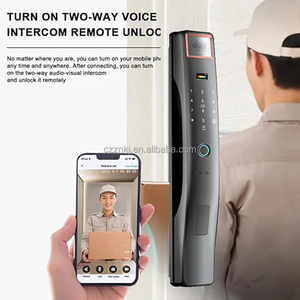 新しい動き検出とアラームアルミドアスマートロック顔最後の技術アルミ用スマートロック - Product Image 5