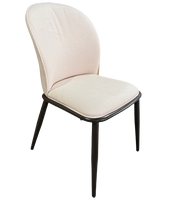 Vente en gros de chaise de salle à manger de style moderne siège en cuir PU pied en métal