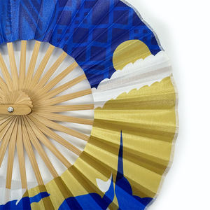 مروحة يدوية يابانية دائرية قابلة للطي من Pinwheel للسيدات مراوح دائرية من الخيزران قابلة للطي للنساء - Product Image 4