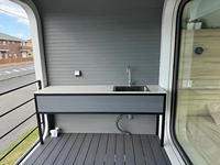 WE Cabine capsule moderne de luxe de 40 pieds Maison conteneur modulaire préfabriquée en acier pour le sommeil en plein air Villa ou hôtel Petite maison mobile