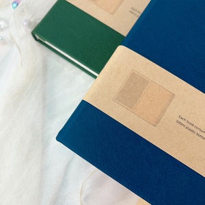 Văn phòng phẩm Nguồn cung cấp tùy chỉnh thiết kế in máy tính xách tay A5 bì<span class=keywords><strong>a</strong></span> cứng tái chế Tạp Chí da với bụng ban nhạc và Túi - Product Image 3