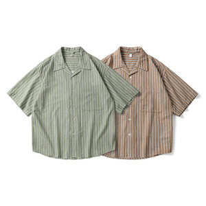 Chemise à manches courtes imprimée pour <span class=keywords><strong>homme</strong></span> de la marque Hip-hop - Nouveau style printemps/é<span class=keywords><strong>t</strong></span>é, chemise à manches courtes décontractée pour <span class=keywords><strong>homme</strong></span>, chemise ample - Product Image 5