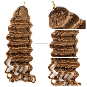 Extension per <span class=keywords><strong>capelli</strong></span> umani all'uncinetto per principianti, onda profonda, a lunga durata, 100% <span class=keywords><strong>capelli</strong></span> umani per intrecciare - Product Image 4