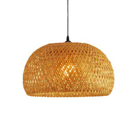 Lampe suspendue rustique en rotin tressé fait main, luminaire en bambou naturel pour îlot de cuisine, salle à manger, décoration murale de ferme ou maison