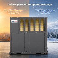 Unidad de Techo ChillAire 18 SEER2 EVI DC Inverter -13 ° Acondicionadores de Aire Comerciales Ligeros con Calefacción F y Refrigerante R32 para Sistemas HVAC