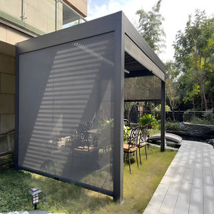 Pérgola Bioclimática Motorizada de Aluminio para Exteriores, con Persianas Retráctiles Ajustables, Protección UV, Resistente a la Intemperie - Product Image 4