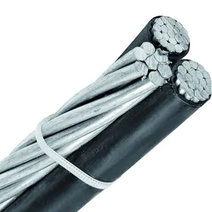 Layanan Drop kabel listrik aluminium konduktor 6 4 2 AWG Triplex kawat Overhead untuk 200 amp Service