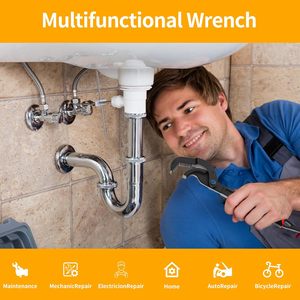 Auto Combination <b>Wrench</b> for Household Use Multi-Functional Self-Locking Adjustable Snap Open End DIY Steel Spanners OEM - Product Image 4