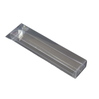 Boîte en plastique transparente pliable rectangulaire longue et mince pour emballage de parfum, stylo, bande décorative, emballage de vente au détail