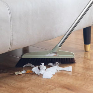 Ensemble <span class=keywords><strong>balai</strong></span> <span class=keywords><strong>et</strong></span> pelle d'intérieur nouvellement amélioré, manche en acier inoxydable avec support en plastique pour le nettoyage à domicile en extérieur - Product Image 1