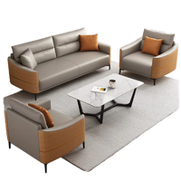 Juego de Sofás de Oficina de Cuero Nórdico Moderno Sanxin, Estilo Europeo Modular, Talleres, Hogar, Recepción Comercial