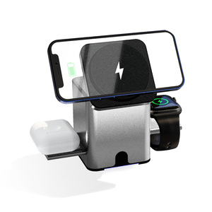 Vente en gros chargeur sans fil portable 3 en un chargeur sans fil pliable magnétique 3 en 1 pour <span class=keywords><strong>Apple</strong></span> Watch <span class=keywords><strong>Iphone</strong></span> 16 15 14 <span class=keywords><strong>13</strong></span> - Product Image 1