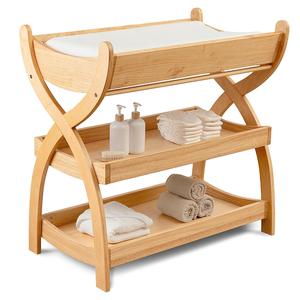 Table à langer multifonctionnelle à 3 niveaux <span class=keywords><strong>pour</strong></span> bébé, station de change de couches <span class=keywords><strong>pour</strong></span> nourrissons avec étagères de rangement <span class=keywords><strong>pour</strong></span> le salon - Product Image 1