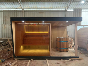 Nouvel Arrivage, Vente Chaude : Sauna à Granulés de Bois Grande Taille, Infrarouge et Électrique, avec Bain Froid et Réservoir d'Eau, Poêle Intégrée - Product Image 4
