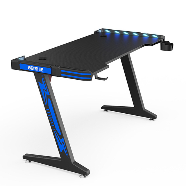 Customized Foldable Wooden Extendable High-end RGB LED Multi-functional Gaming Table for Computer PC Gamers
